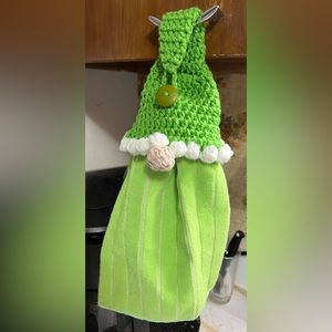 Gnome Hand Towel Topper with Hand Towel New Made in USA by Me